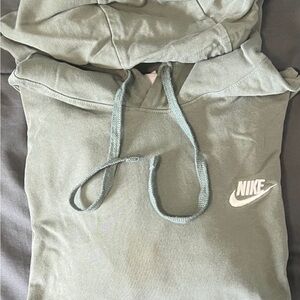Nike Lightweight Cotton Hoodie Green Size Medium